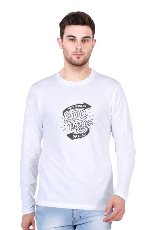 Printed Full Sleeve T Shirts Good Things Full Sleeve Plain T Shirts-FULL SLEEVE T SHIRTS-The Sanctum