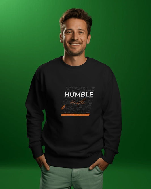 Printed Sweatshirts For Men Humble Sweatshirts For Men Black-The Sanctum-The Sanctum