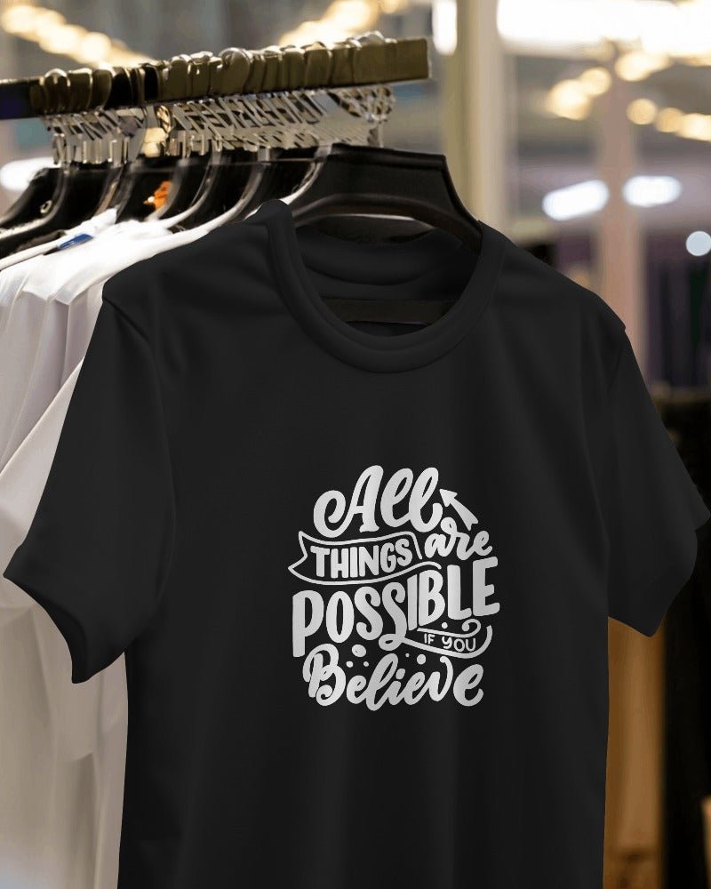 Printed T Shirts for Men All Things Are Possible Printed T Shirts Men