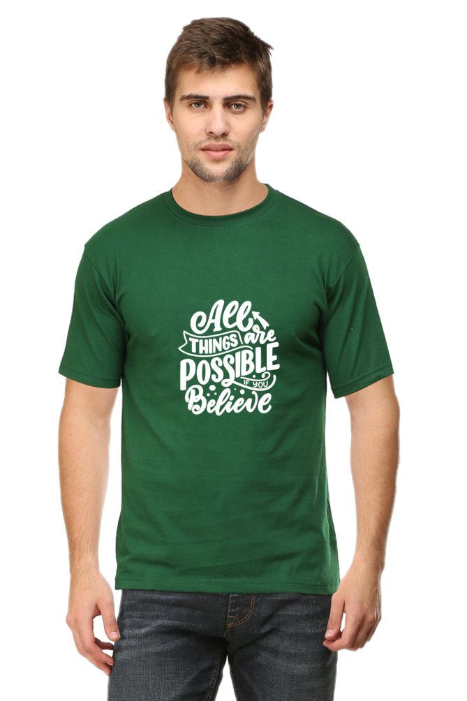 Printed T Shirts for Men All Things Are Possible Printed T Shirts Men