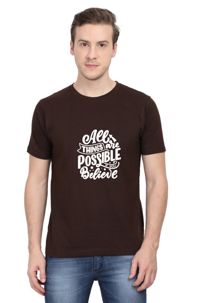 Printed T Shirts for Men All Things Are Possible Printed T Shirts Men