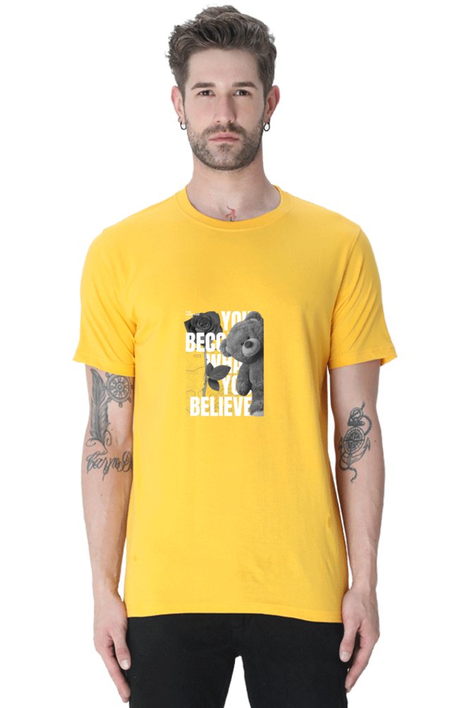 Printed T Shirts for Men Because You Believe Print To t Shirt