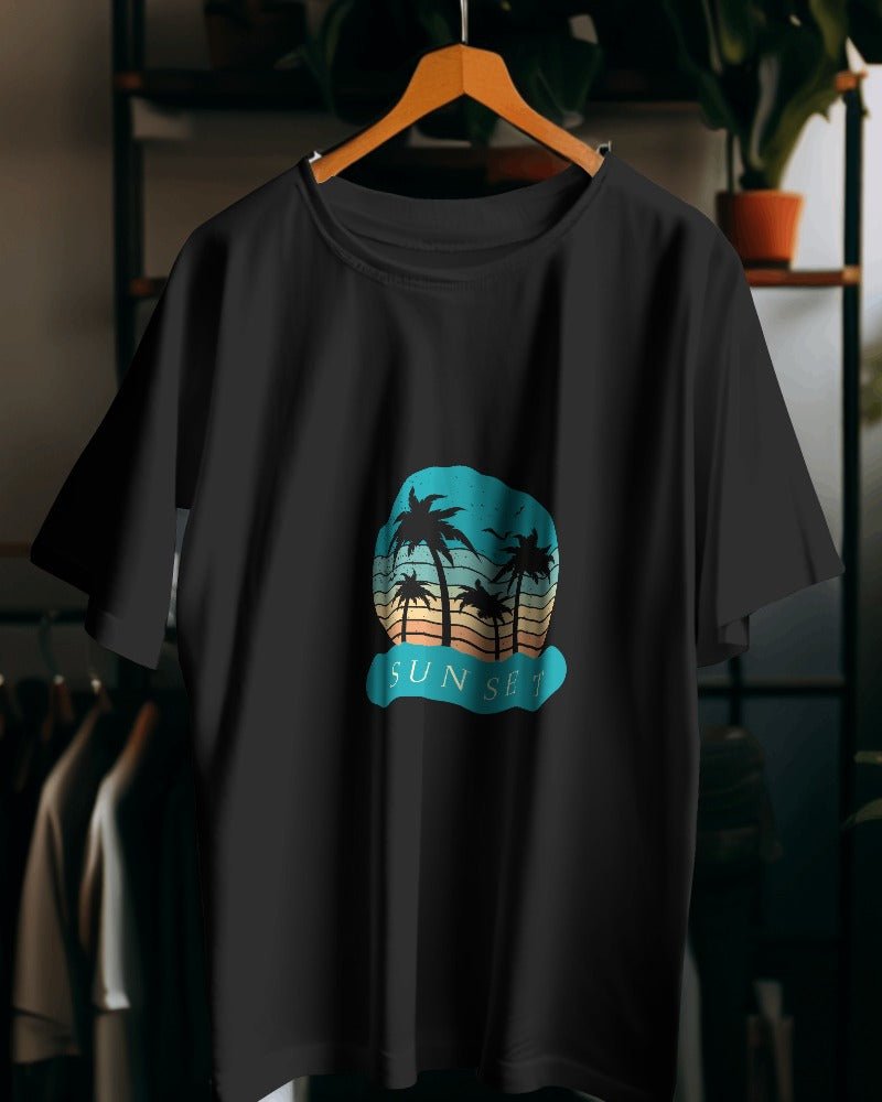 Printed T Shirts for Men Blue Sunset Graphic Shirts Mens-T SHIRTS-The Sanctum