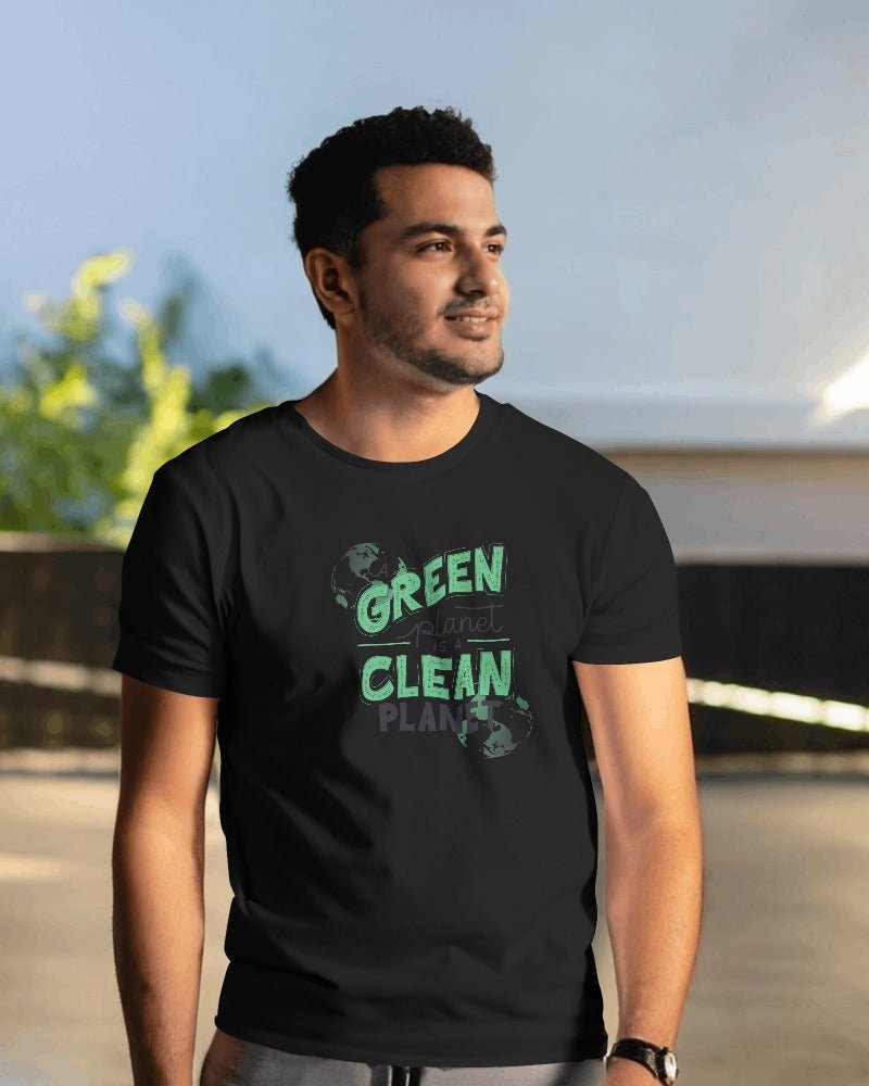 Printed T Shirts for Men Green Planet Printed t-Shirts Customised-T SHIRTS-The Sanctum