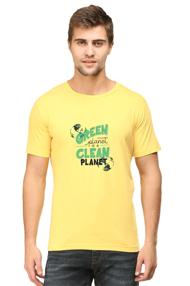 Printed T Shirts for Men Green Planet Printed t-Shirts Customised-T SHIRTS-The Sanctum