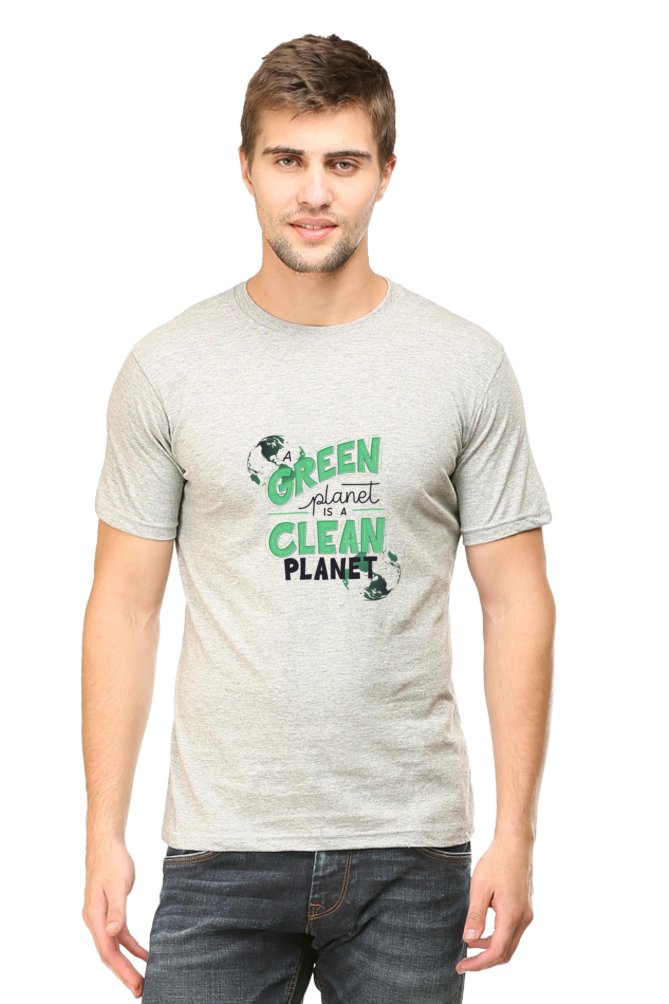 Printed T Shirts for Men Green Planet Printed t-Shirts Customised-T SHIRTS-The Sanctum