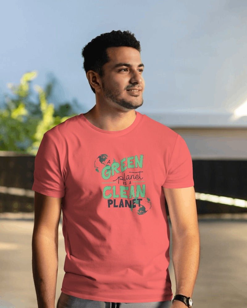 Printed T Shirts for Men Green Planet Printed t-Shirts Customised-T SHIRTS-The Sanctum