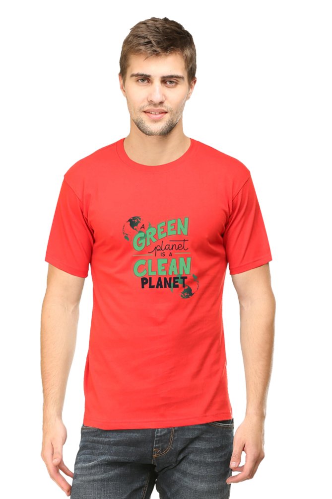 Printed T Shirts for Men Green Planet Printed t-Shirts Customised-T SHIRTS-The Sanctum