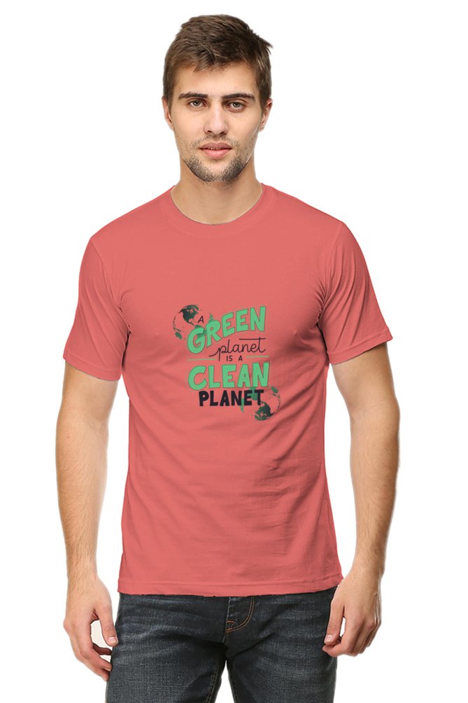 Printed T Shirts for Men Green Planet Printed t-Shirts Customised-T SHIRTS-The Sanctum