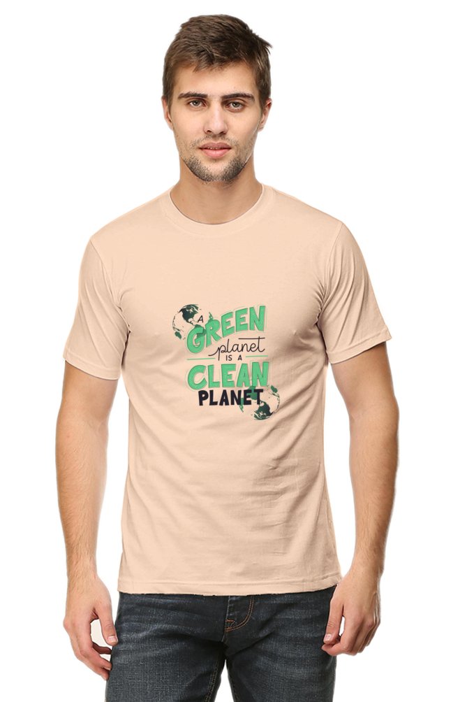 Printed T Shirts for Men Green Planet Printed t-Shirts Customised-T SHIRTS-The Sanctum