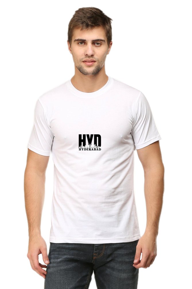 Printed T Shirts For Men Hyd Printed T-Shirts White-T SHIRTS-The Sanctum