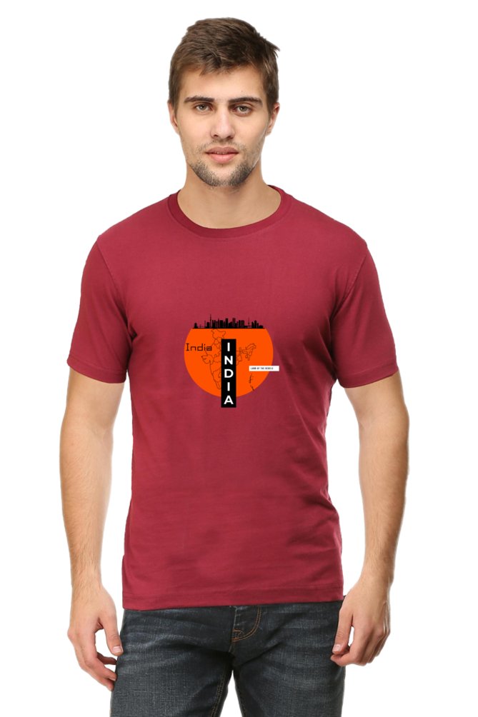 Printed t Shirts For Men India Map Printed T-Shirts Men-T SHIRTS-The Sanctum