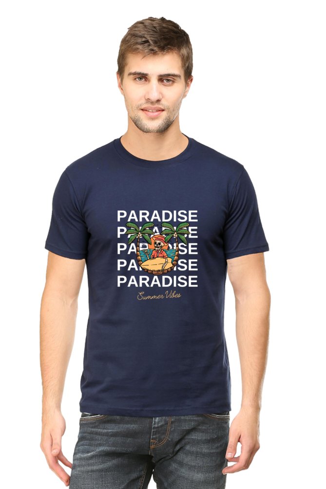 Printed T Shirts for Men Paradise Printed t-Shirts Black