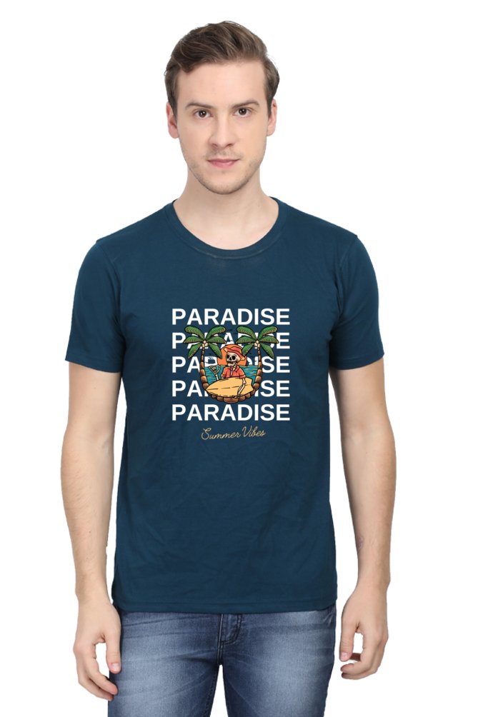 Printed T Shirts for Men Paradise Printed t-Shirts Black