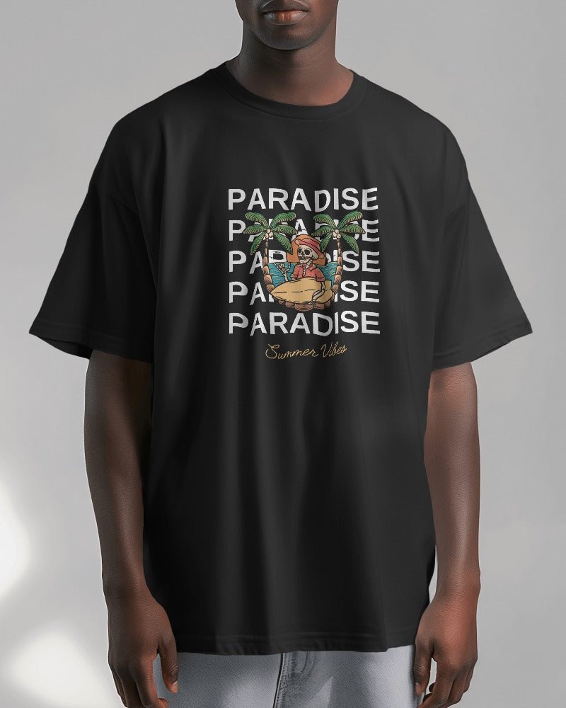 Printed T Shirts for Men Paradise Printed t-Shirts Black