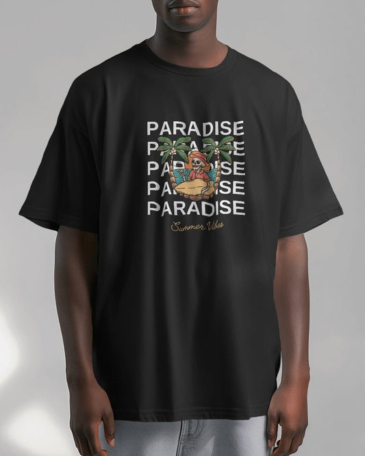 Printed T Shirts for Men Paradise Printed t-Shirts Black