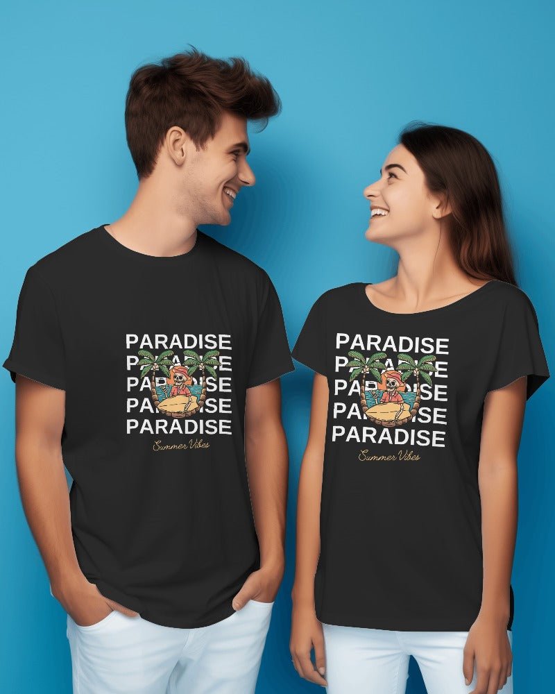 Printed T Shirts for Men Paradise Printed t-Shirts Black