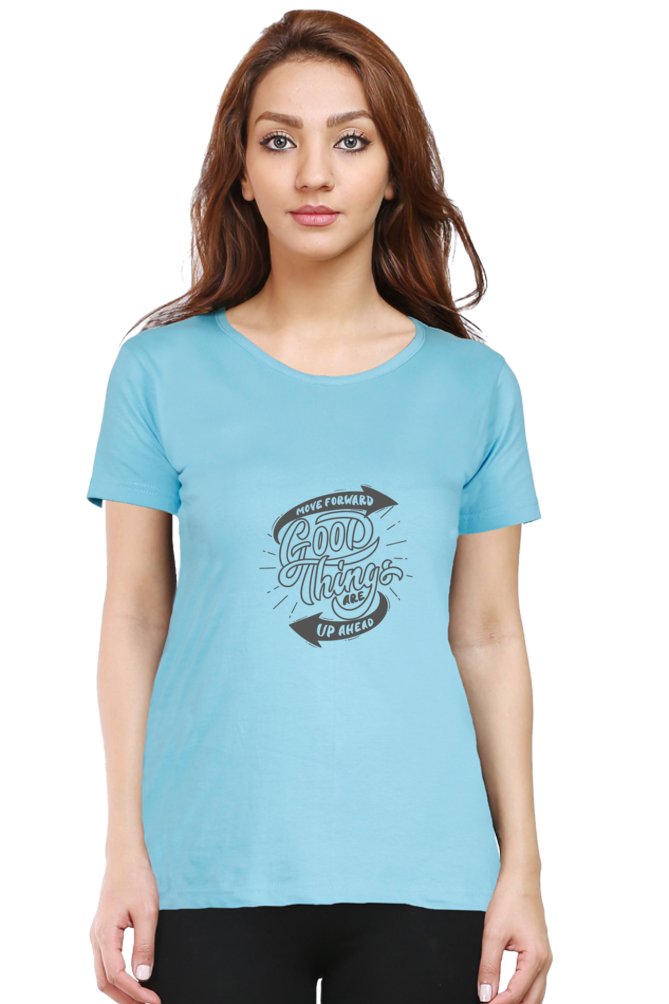 Printed t shirts For Women Good Things Printed T Shirts White-The Sanctum-The Sanctum