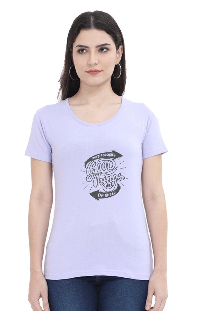 Printed t shirts For Women Good Things Printed T Shirts White-The Sanctum-The Sanctum