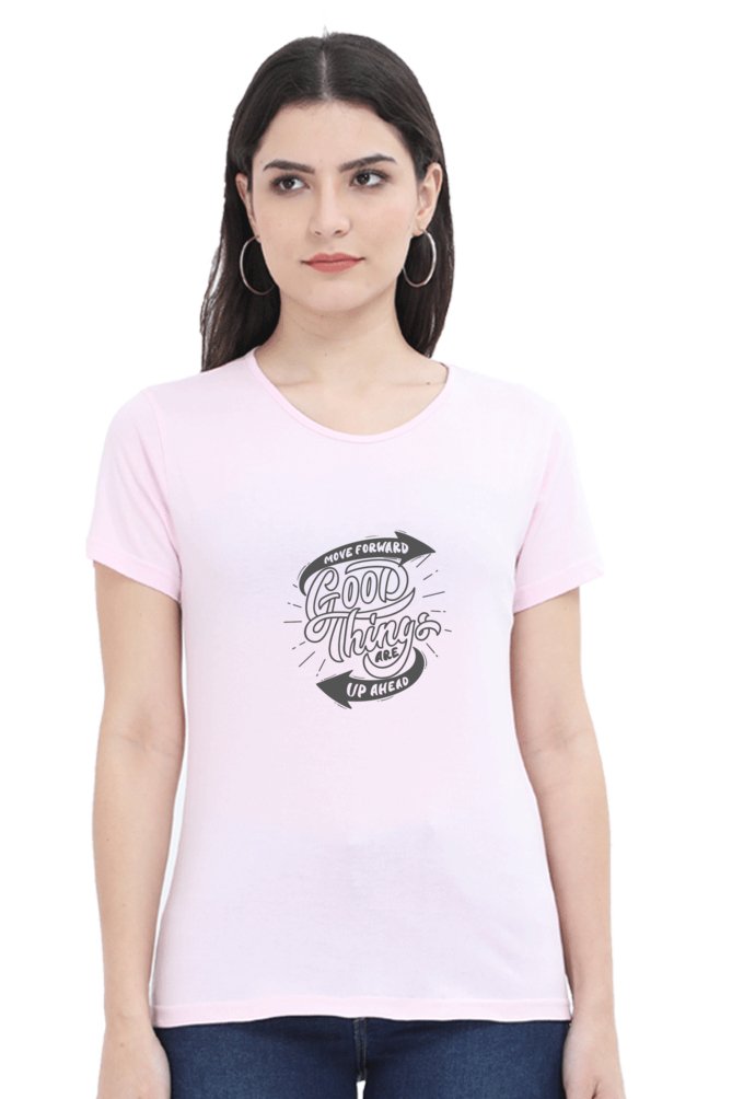 Printed t shirts For Women Good Things Printed T Shirts White-The Sanctum-The Sanctum