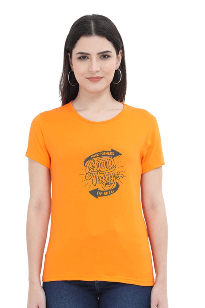 Printed t shirts For Women Good Things Printed T Shirts White-The Sanctum-The Sanctum