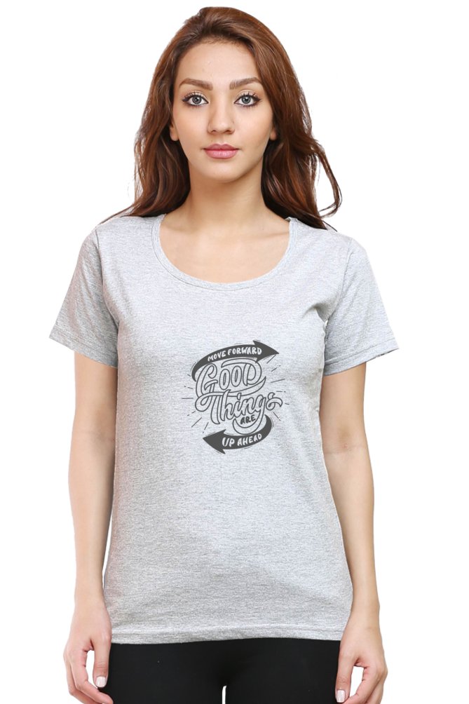 Printed t shirts For Women Good Things Printed T Shirts White-The Sanctum-The Sanctum