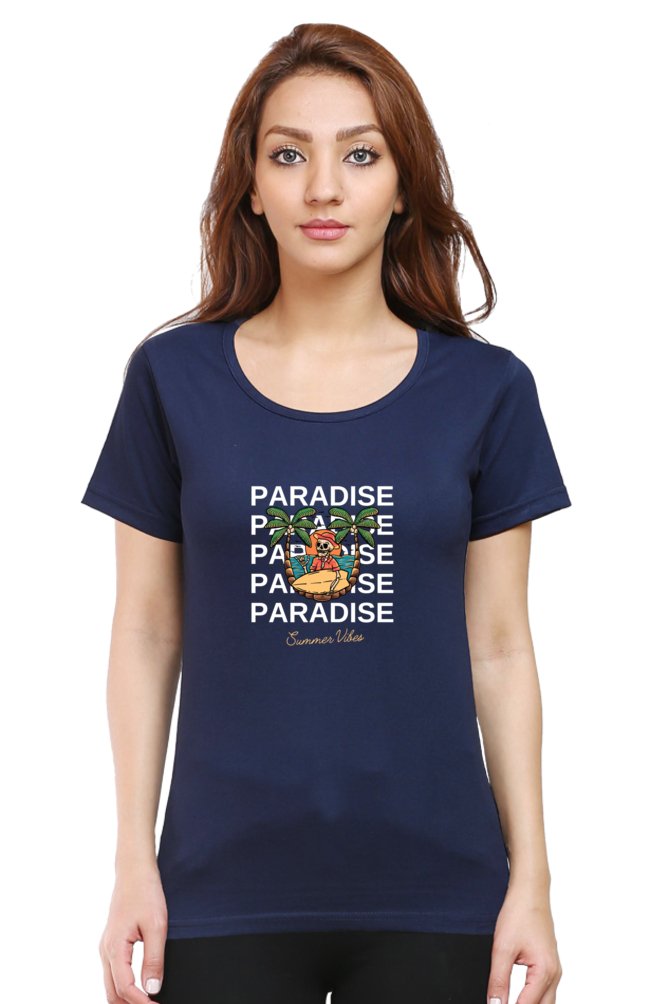 Printed t shirts For Women Paradise Printed t shirts Black-The Sanctum-The Sanctum