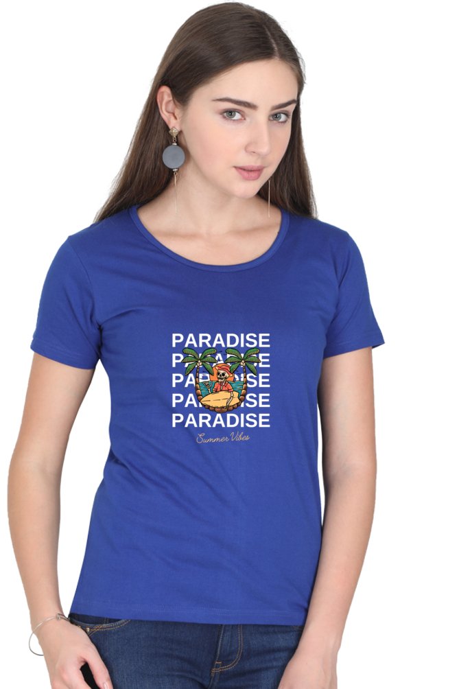 Printed t shirts For Women Paradise Printed t shirts Black-The Sanctum-The Sanctum