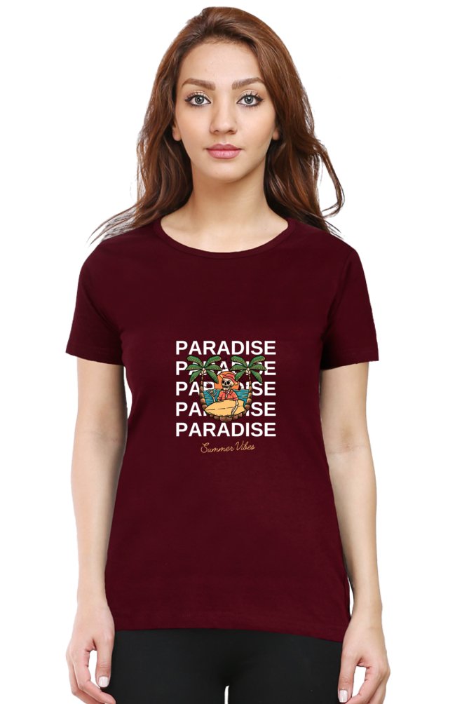 Printed t shirts For Women Paradise Printed t shirts Black-The Sanctum-The Sanctum