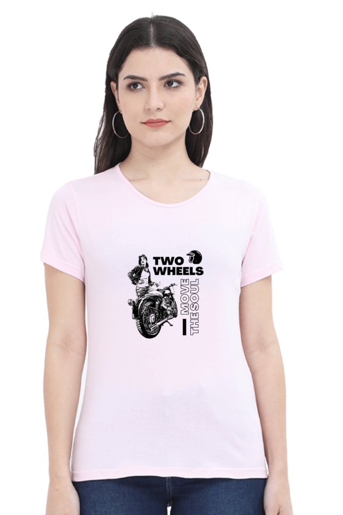 Printed t shirts for women two wheels move soul printed t shirts customised-The Sanctum-The Sanctum