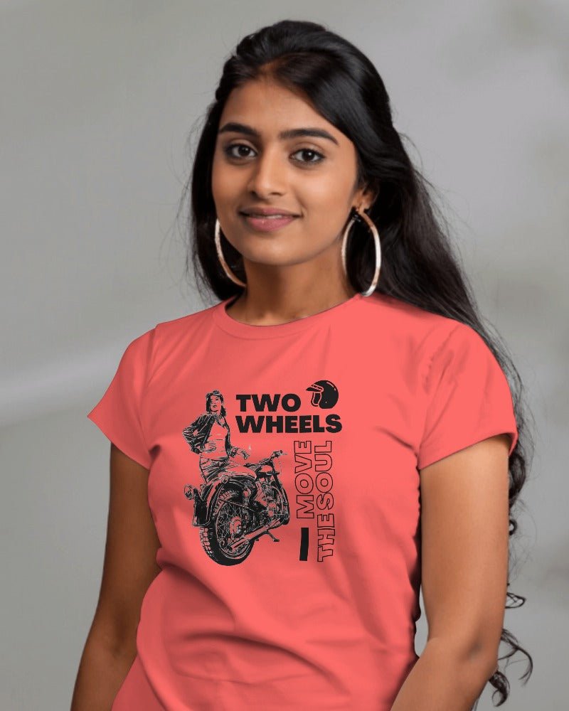 Printed t shirts for women two wheels move soul printed t shirts customised-The Sanctum-The Sanctum