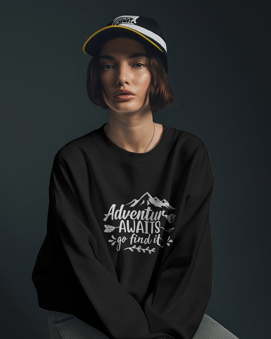 Sweatshirts For Women Adventure Awaits womens sweatshirts-SWEATSHIRTS FOR WOMEN-The Sanctum