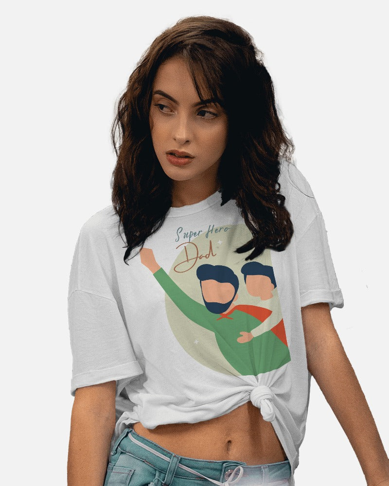 Oversized T Shirt For Women super hero dad Oversized T Shirts Printed