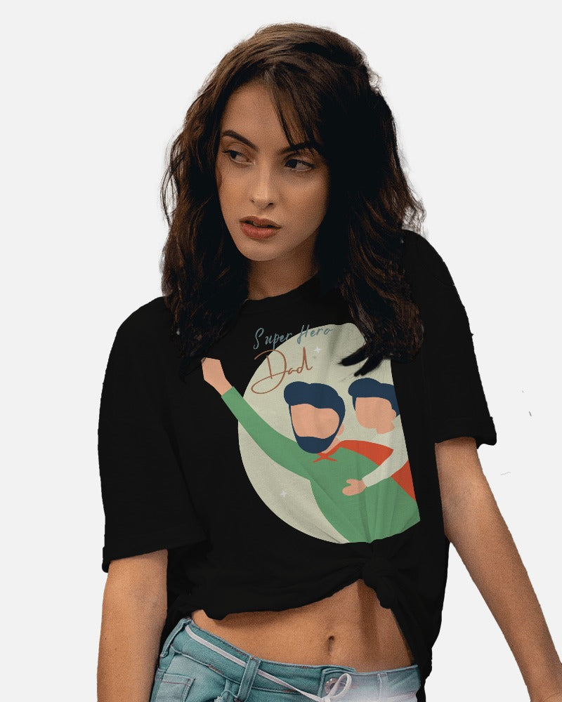 Oversized T Shirt For Women super hero dad Oversized T Shirts Printed